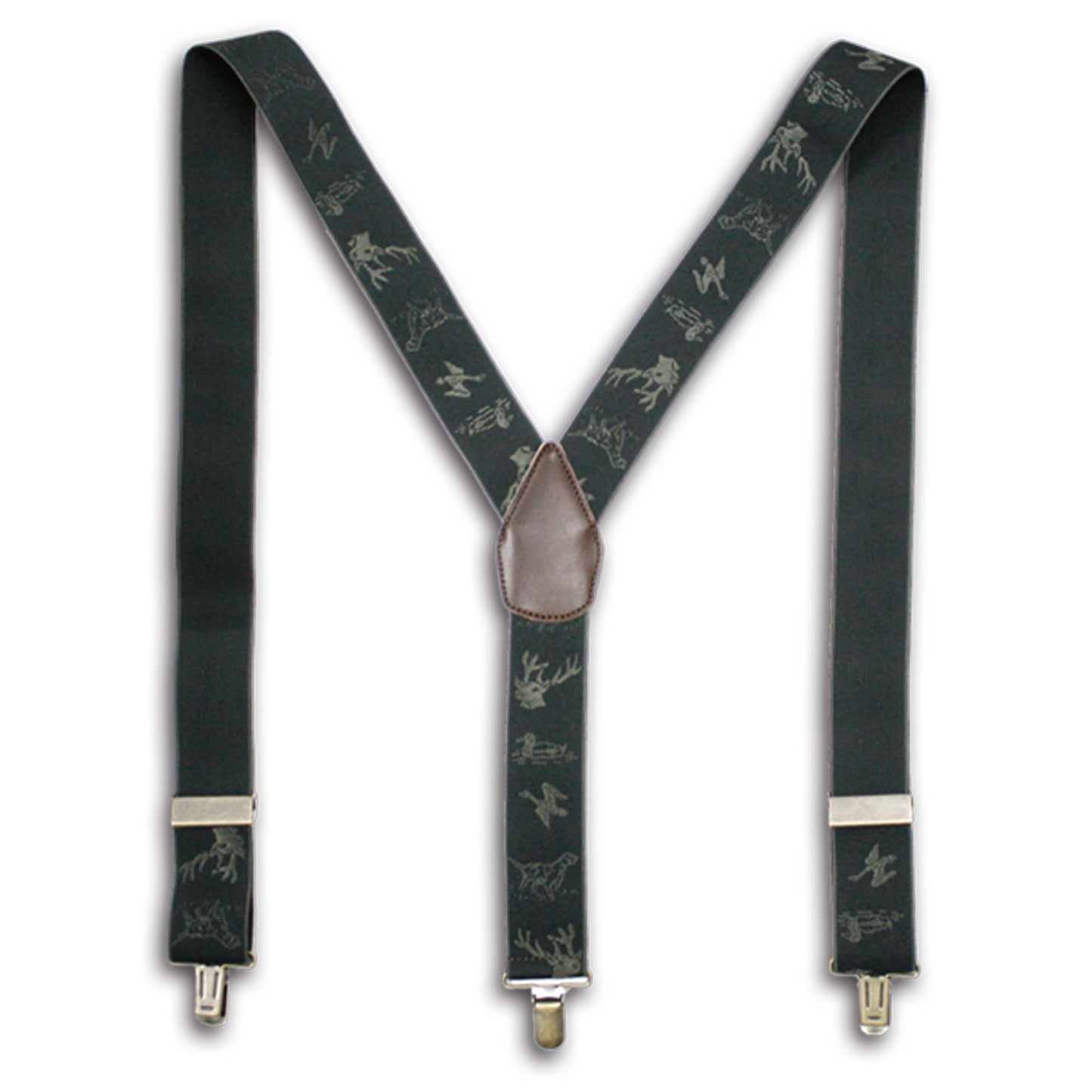 GEVAERT(ゲバルト) Y型アニマル刺繍柄サスペンダー ベルギー生地 日本製 ゴム生地 長さ:FREE〜116cm×幅3.5cm メンズ レディース ユニセックス アニマル柄 ビジネス ファッション小物
