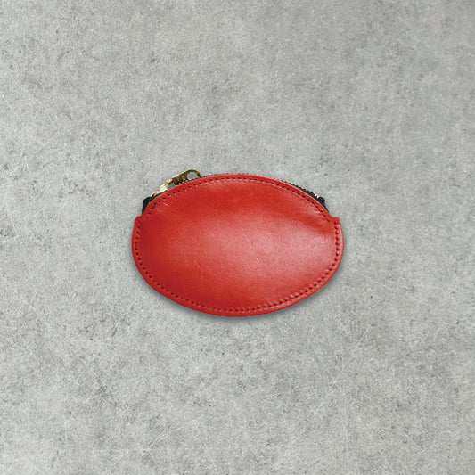 栃木レザー たまご型ミニコインケース 牛革 革小物 本革 日本製 ベジタブル タンニン 鞣し サイズ7.5cm×11cm カジュアル ミニ 小銭入れ セカンド財布 ファッション小物 プレゼント