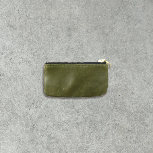 栃木レザー ポーチ型コインケース 牛革  革小物 本革 日本製 ベジタブル タンニン 鞣し サイズ6.5cm×11.5cm カジュアル ミニ 小銭入れ セカンド財布 ファッション小物 プレゼント ユニセックス