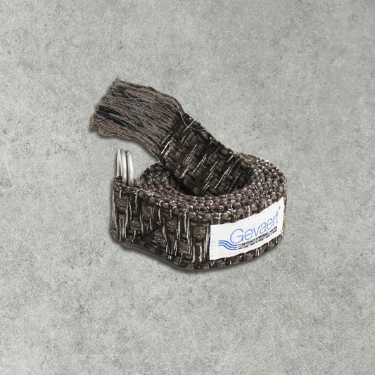 GEVAERT(ゲバルト) ダブルリングアースシャギーベルト ベルギー生地 日本製 ベルト長さ：約120m ベルト幅：3.5cm サイズフリー カジュアル メンズ レディース ユニセックス ダブルリングバックル ファッション小物