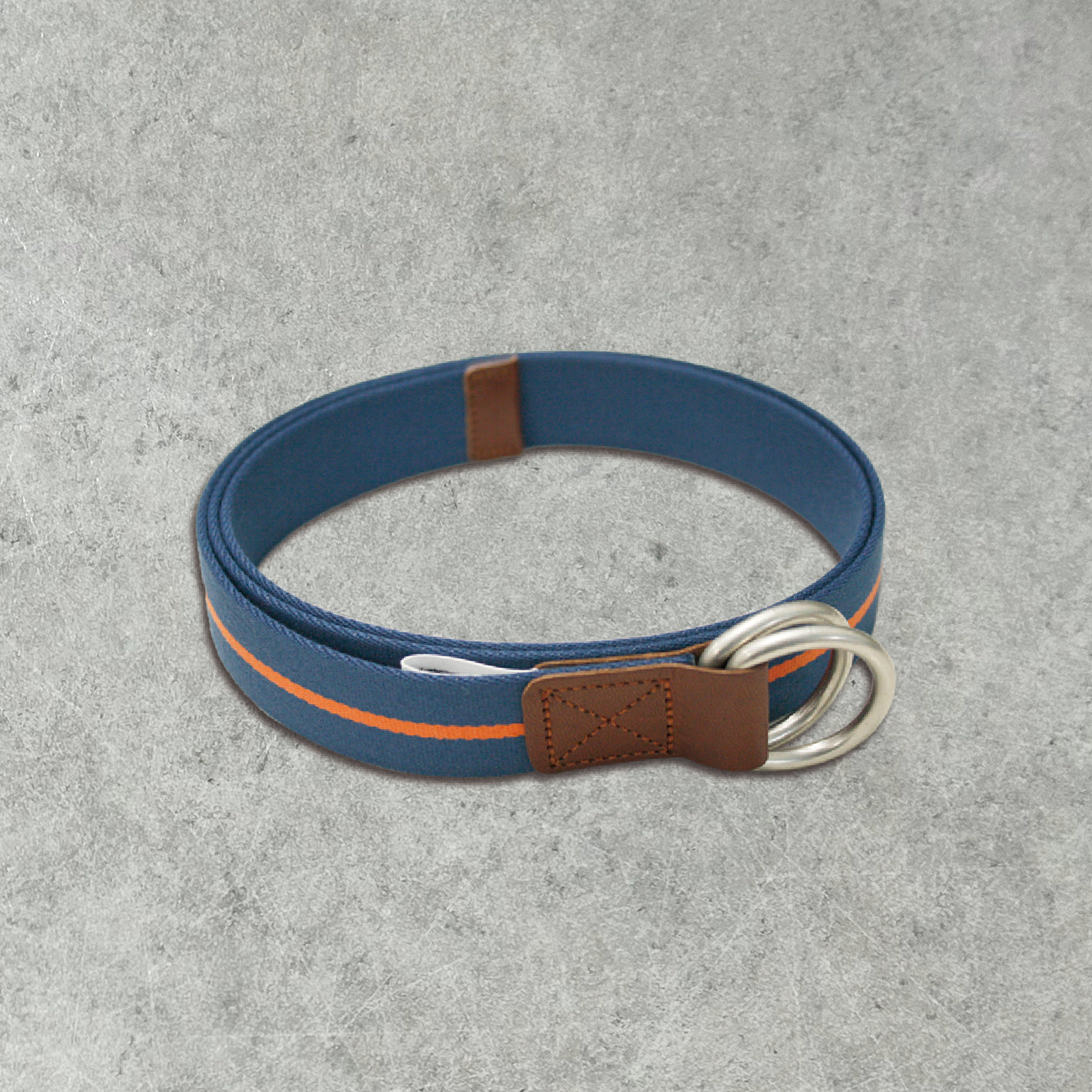 GEVAERT(ゲバルト) Wリングスレンダーベルト ベルギー生地 日本製 ベルト長さ：約120cm ベルト幅：3cm サイズフリー メンズ レディース ユニセックス カジュアル ダブルリングバックル 布ベルト