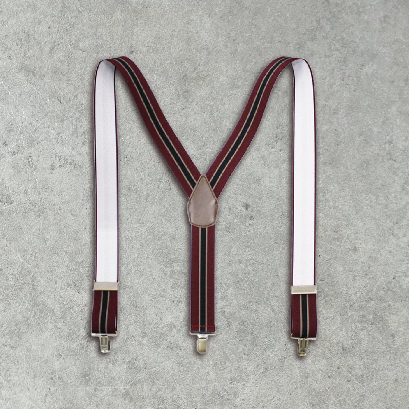 GEVAERT(ゲバルト) Y型ストライプ柄サスペンダー ベルギー生地 日本製 ゴム生地 長さ:FREE〜116cm×幅3.5cm カジュアル メンズ レディース ユニセックス ビジネス ファッション小物