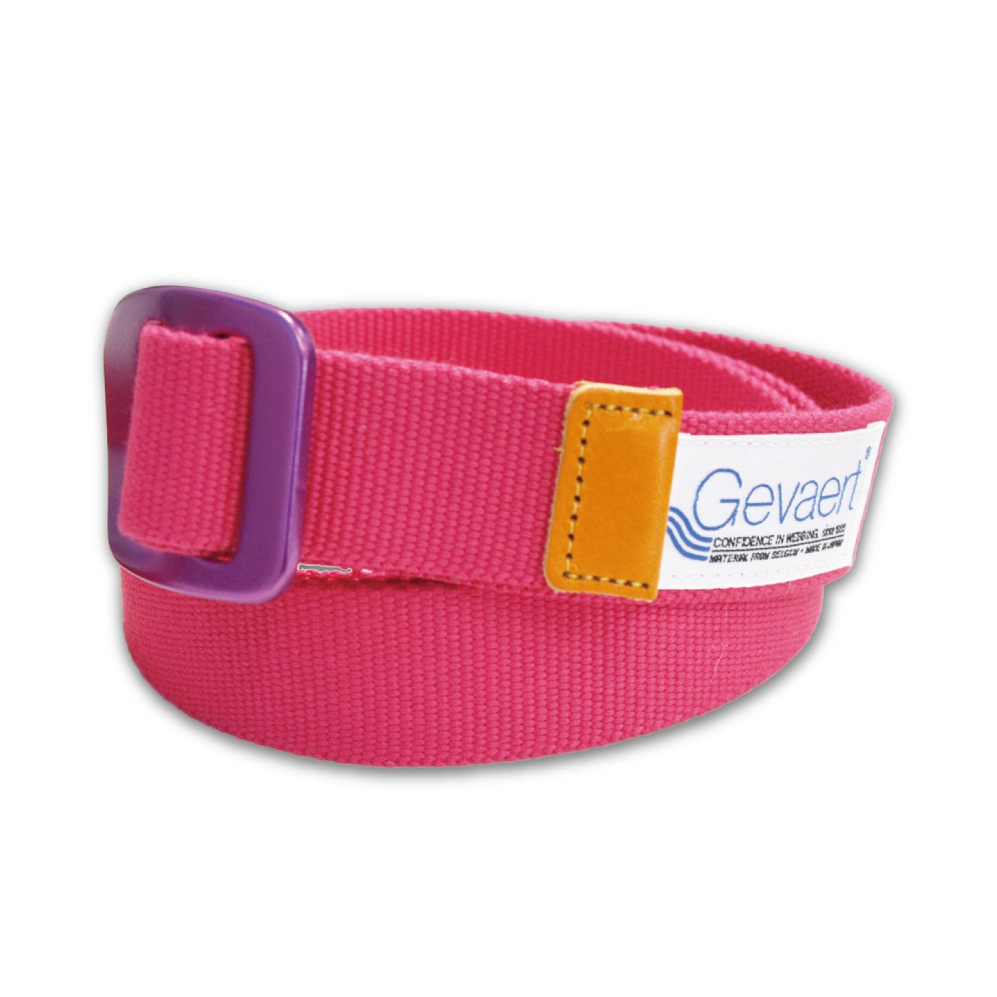 GEVAERT(ゲバルト) アルミバックルベルト 日本製 ベルギー生地 ベルト長さ:約116cm ベルト幅:3cm サイズフリー 軽量 カジュアル アウトドア メンズ レディース ユニセックス ファッション小物 推しカラー