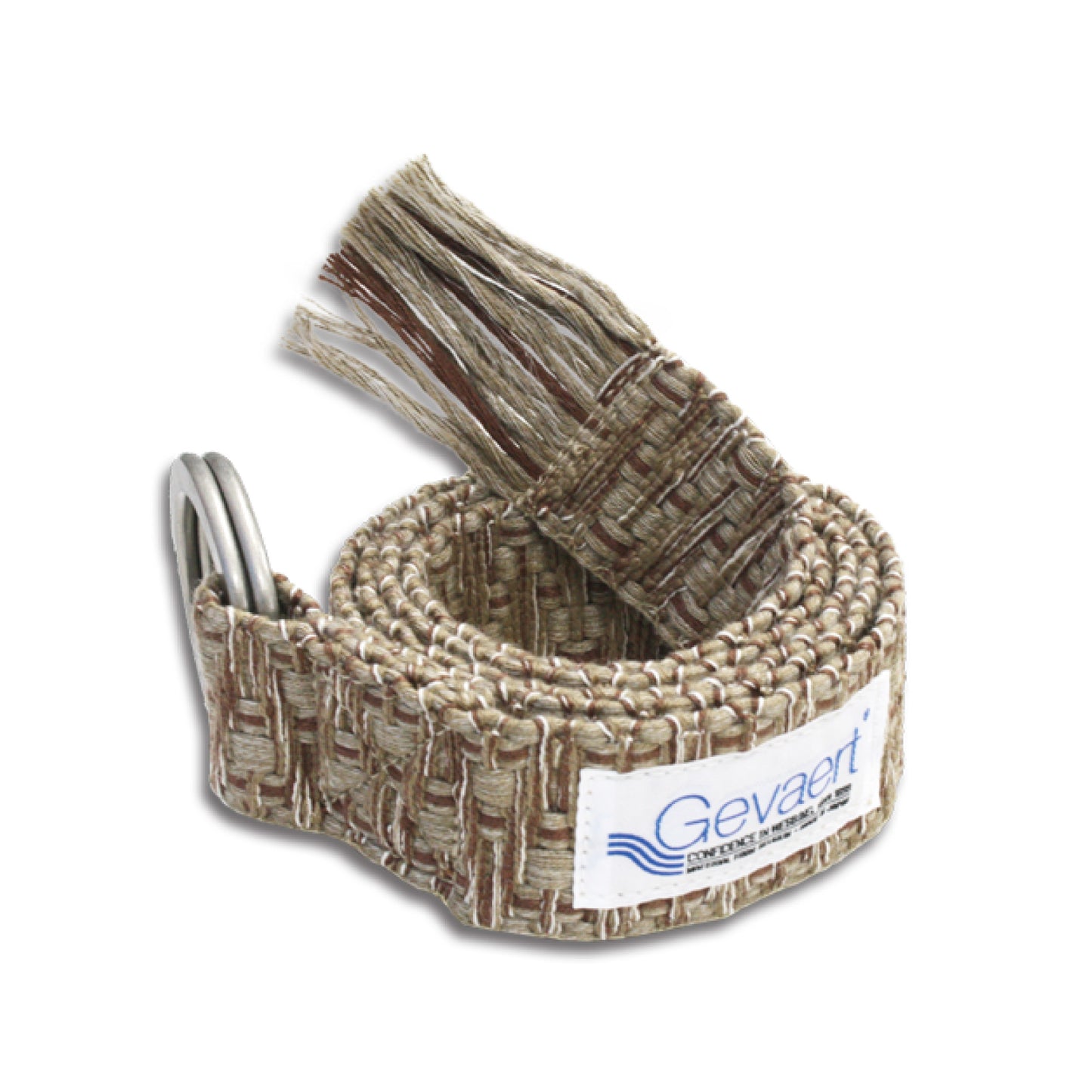 GEVAERT(ゲバルト) ダブルリングアースシャギーベルト ベルギー生地 日本製 ベルト長さ：約120m ベルト幅：3.5cm サイズフリー カジュアル メンズ レディース ユニセックス ダブルリングバックル ファッション小物