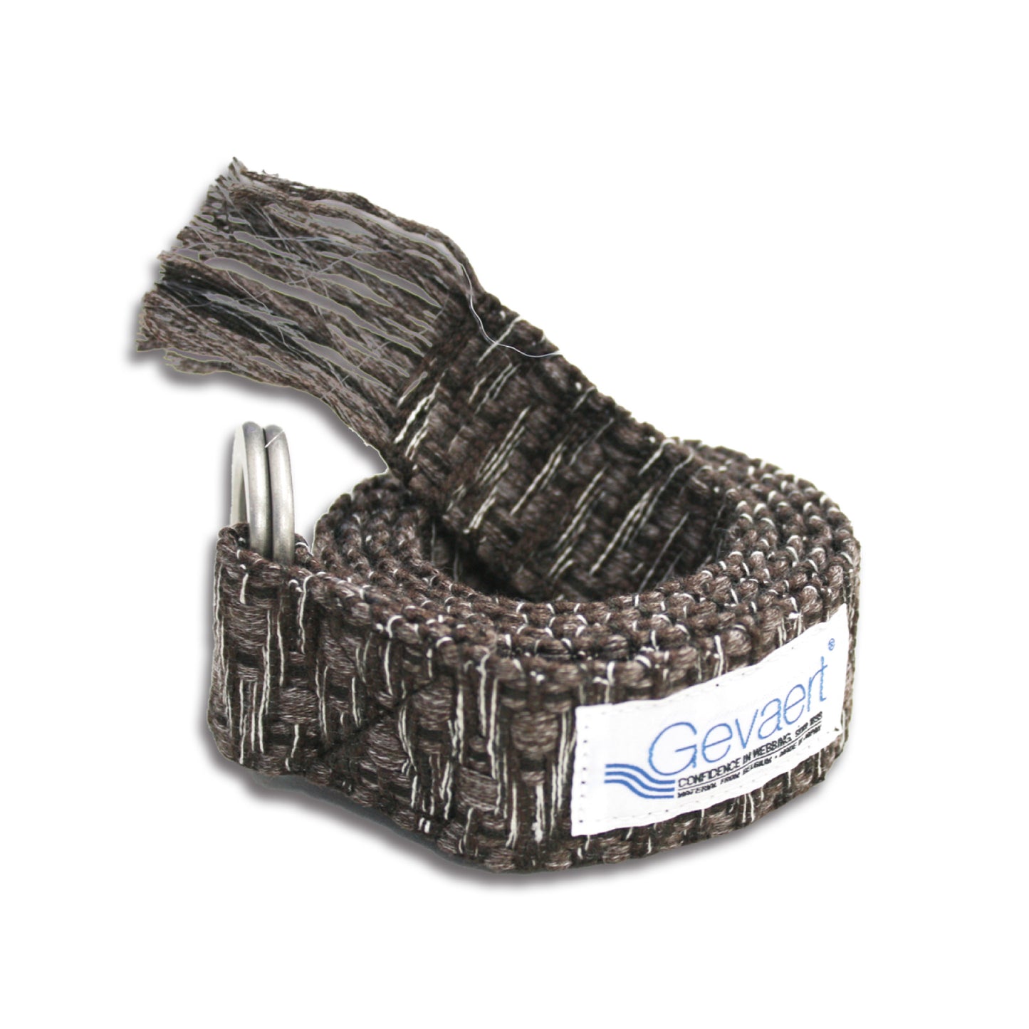 GEVAERT(ゲバルト) ダブルリングアースシャギーベルト ベルギー生地 日本製 ベルト長さ：約120m ベルト幅：3.5cm サイズフリー カジュアル メンズ レディース ユニセックス ダブルリングバックル ファッション小物