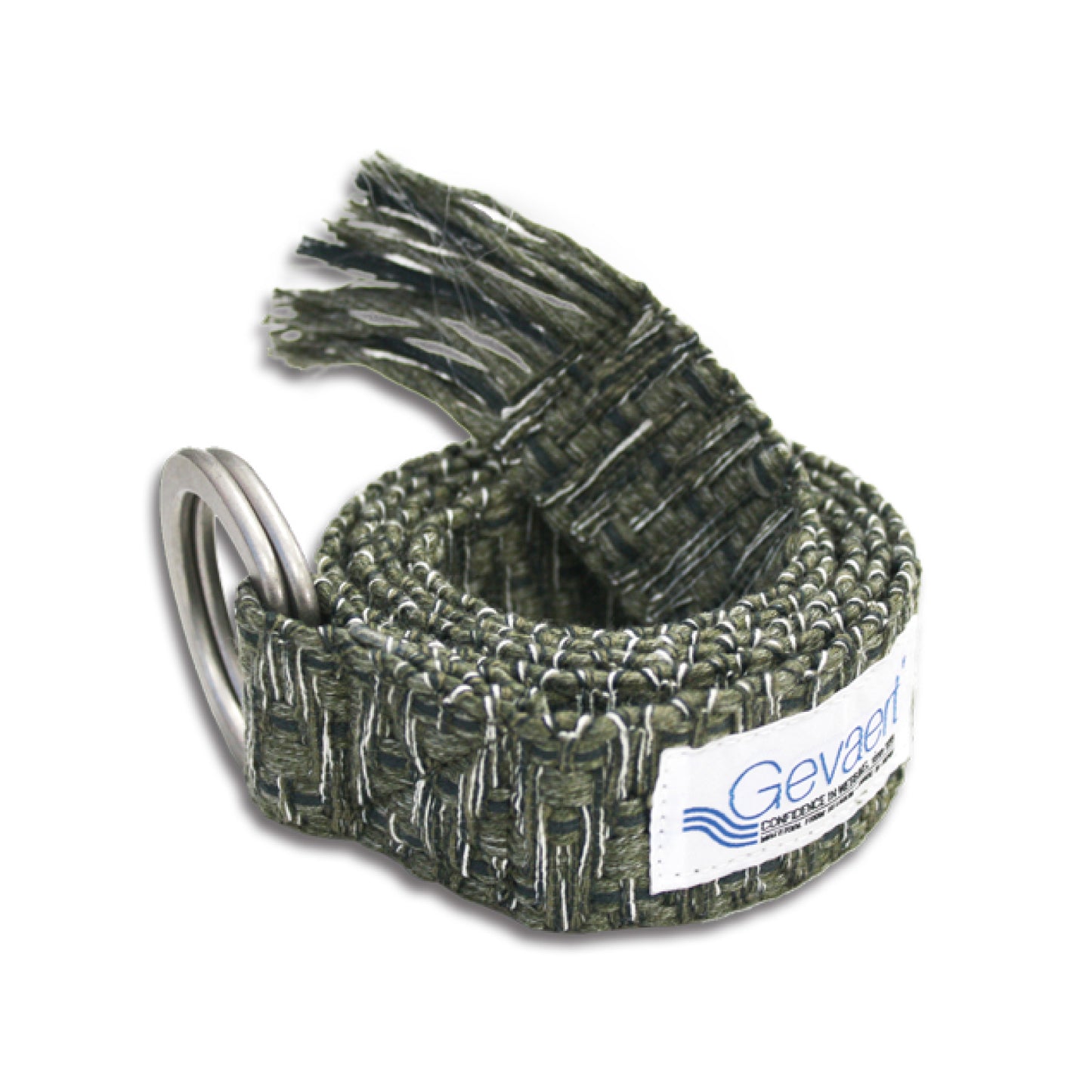 GEVAERT(ゲバルト) ダブルリングアースシャギーベルト ベルギー生地 日本製 ベルト長さ：約120m ベルト幅：3.5cm サイズフリー カジュアル メンズ レディース ユニセックス ダブルリングバックル ファッション小物