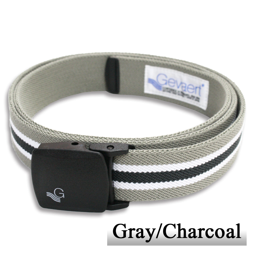 GEVAERT(ゲバルト) プラバックルセンターラインベルト ベルギー生地 日本製 ゴム生地 ベルト長さ：約110cm ベルト幅：3.5cm ストライプ柄 カジュアル メンズ レディース アウトドア ファッション小物