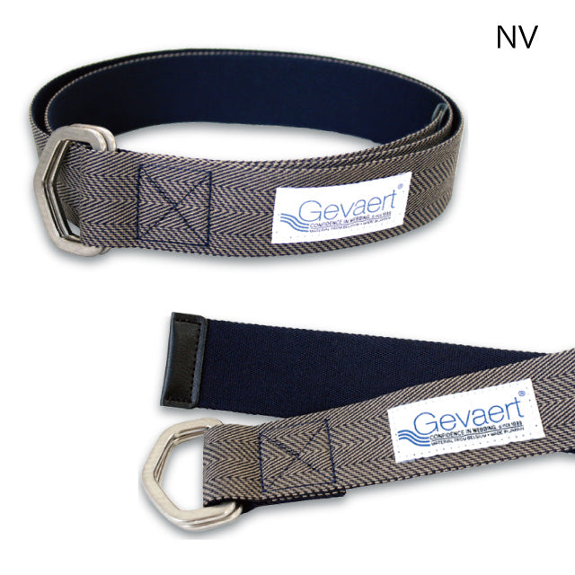 GEVAERT(ゲバルト) ダブルリングリバーシブルヘリンボーンベルト ベルギー生地 日本製 ベルト長さ:約120cm ベルト幅:4cm サイズフリー カジュアル メンズ レディース ダブルリングバックル ファッション小物