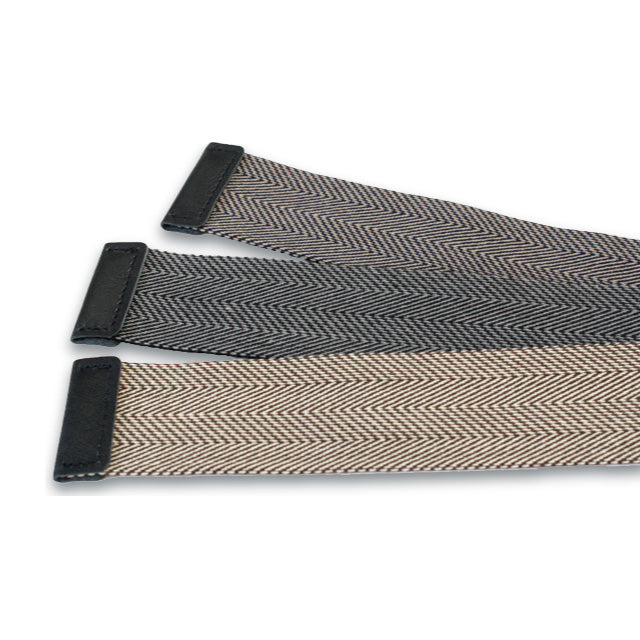 GEVAERT(ゲバルト) ダブルリングリバーシブルヘリンボーンベルト ベルギー生地 日本製 ベルト長さ:約120cm ベルト幅:4cm サイズフリー カジュアル メンズ レディース ダブルリングバックル ファッション小物