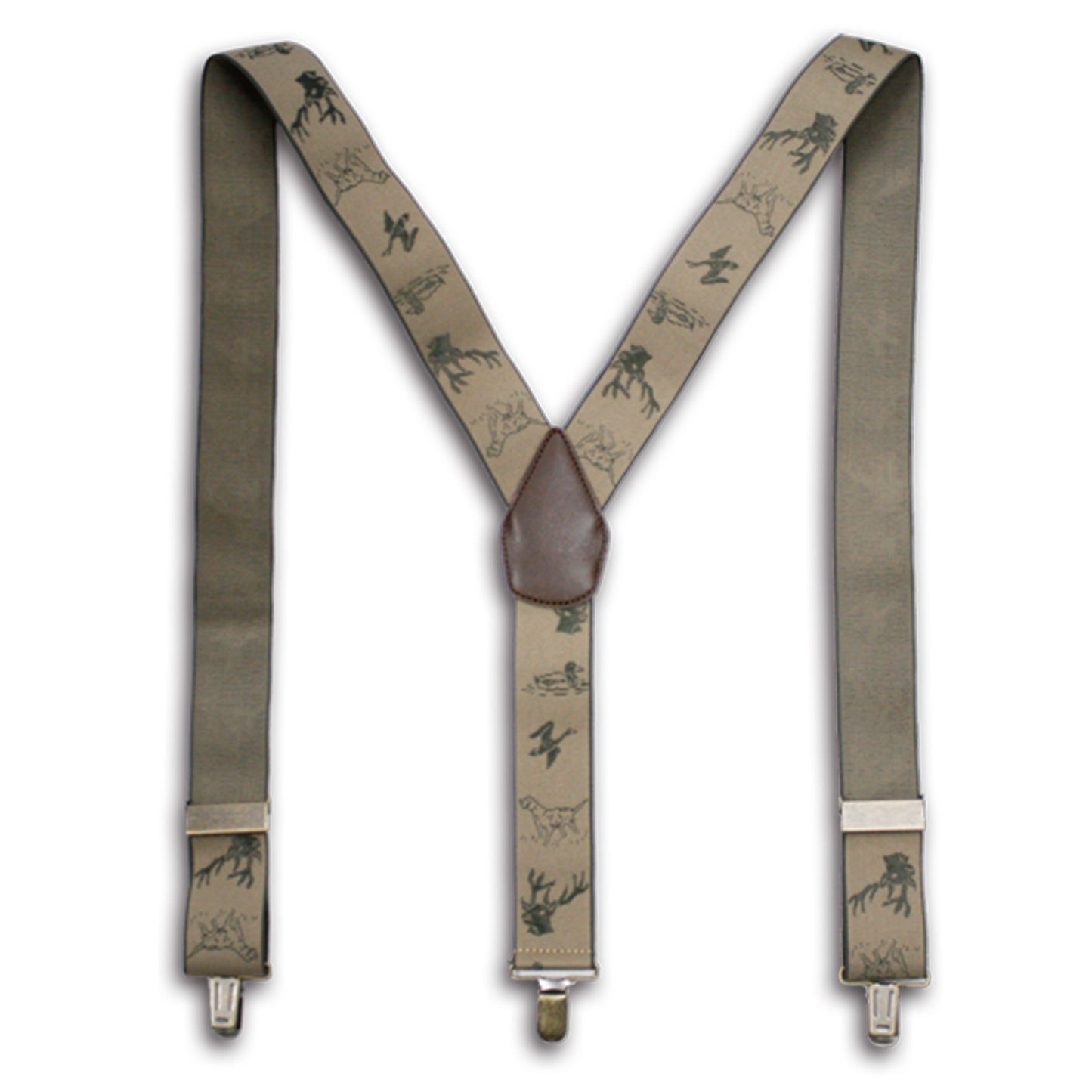 GEVAERT(ゲバルト) Y型アニマル刺繍柄サスペンダー ベルギー生地 日本製 ゴム生地 長さ:FREE〜116cm×幅3.5cm メンズ レディース ユニセックス  アニマル柄 ビジネス ファッション小物