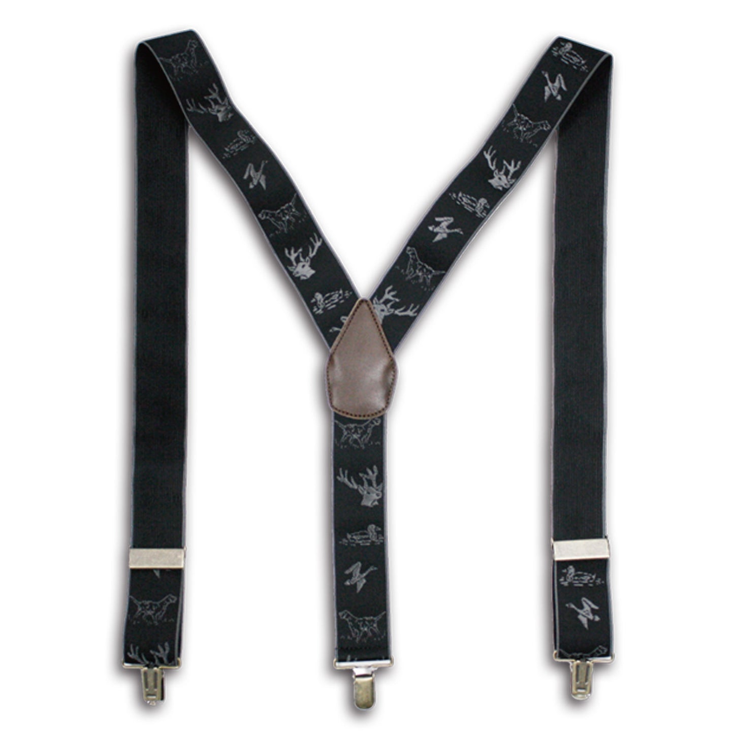 GEVAERT(ゲバルト) Y型アニマル刺繍柄サスペンダー ベルギー生地 日本製 ゴム生地 長さ:FREE〜116cm×幅3.5cm メンズ レディース ユニセックス  アニマル柄 ビジネス ファッション小物