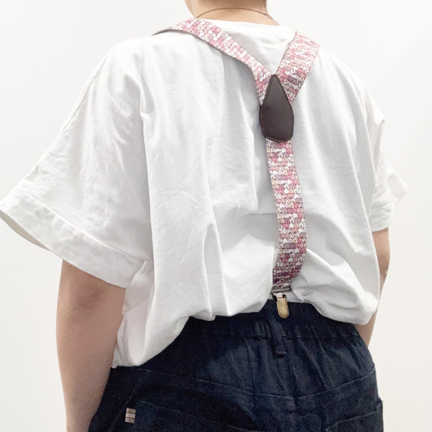 GEVAERT(ゲバルト) Y型モンスター柄 ドッグ柄 サスペンダー ベルギー生地 日本製 ゴム生地 長さ:FREE〜100cm×幅3.5cm ゴム メンズ レディース ユニセックス アメカジ コーディネート パーティー ファッション小物