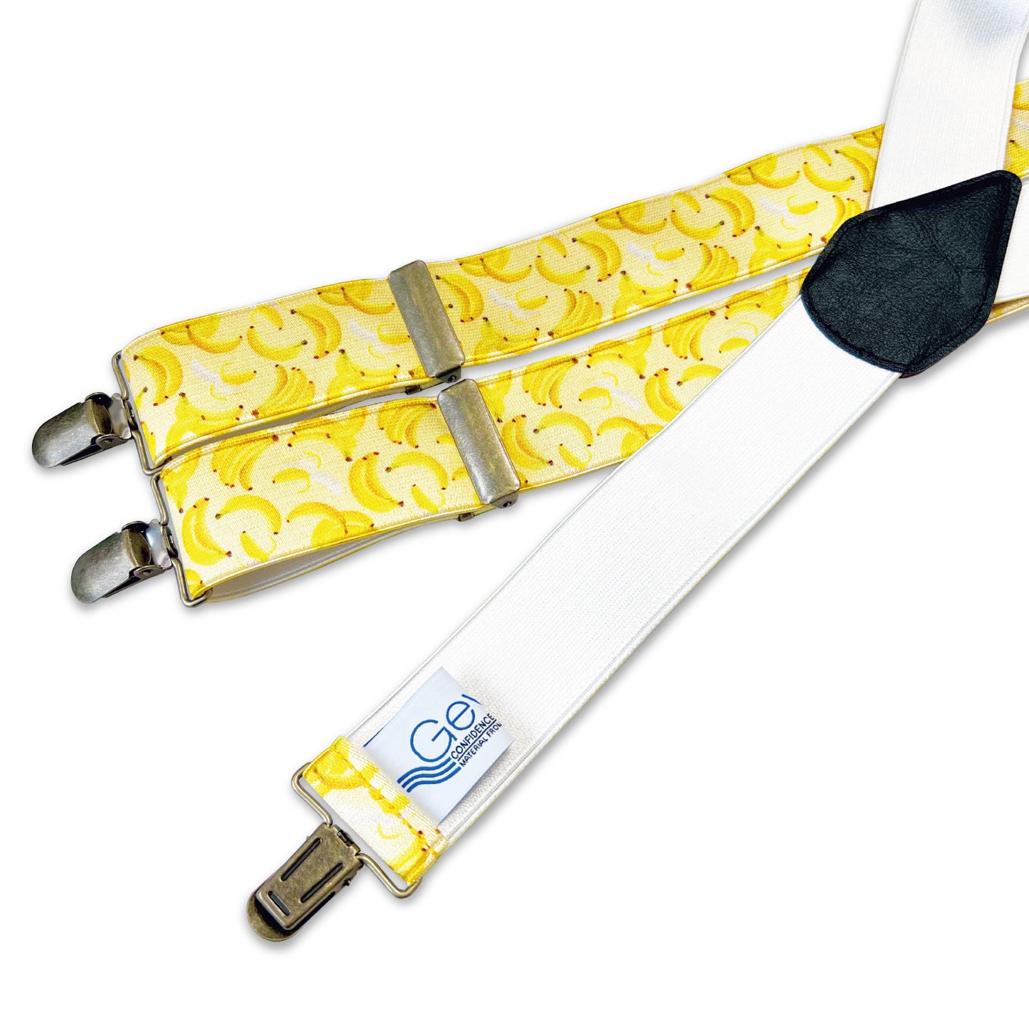 GEVAERT(ゲバルト) Y型バナナ柄 サスペンダー ベルギー生地 日本製 ゴム生地 長さ:FREE〜100cm×幅3.5cm メンズ レディース ユニセックス アメカジ コーディネート ファッション小物