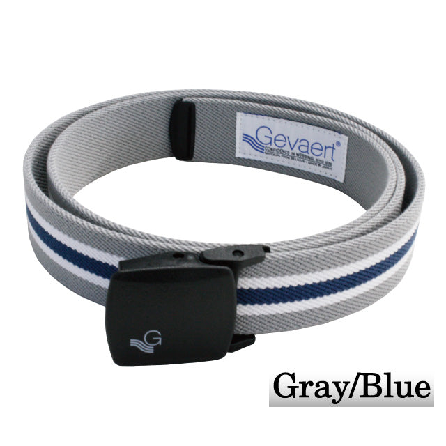 GEVAERT(ゲバルト) プラバックルセンターラインベルト ベルギー生地 日本製 ゴム生地 ベルト長さ：約110cm ベルト幅：3.5cm ストライプ柄 カジュアル メンズ レディース アウトドア ファッション小物