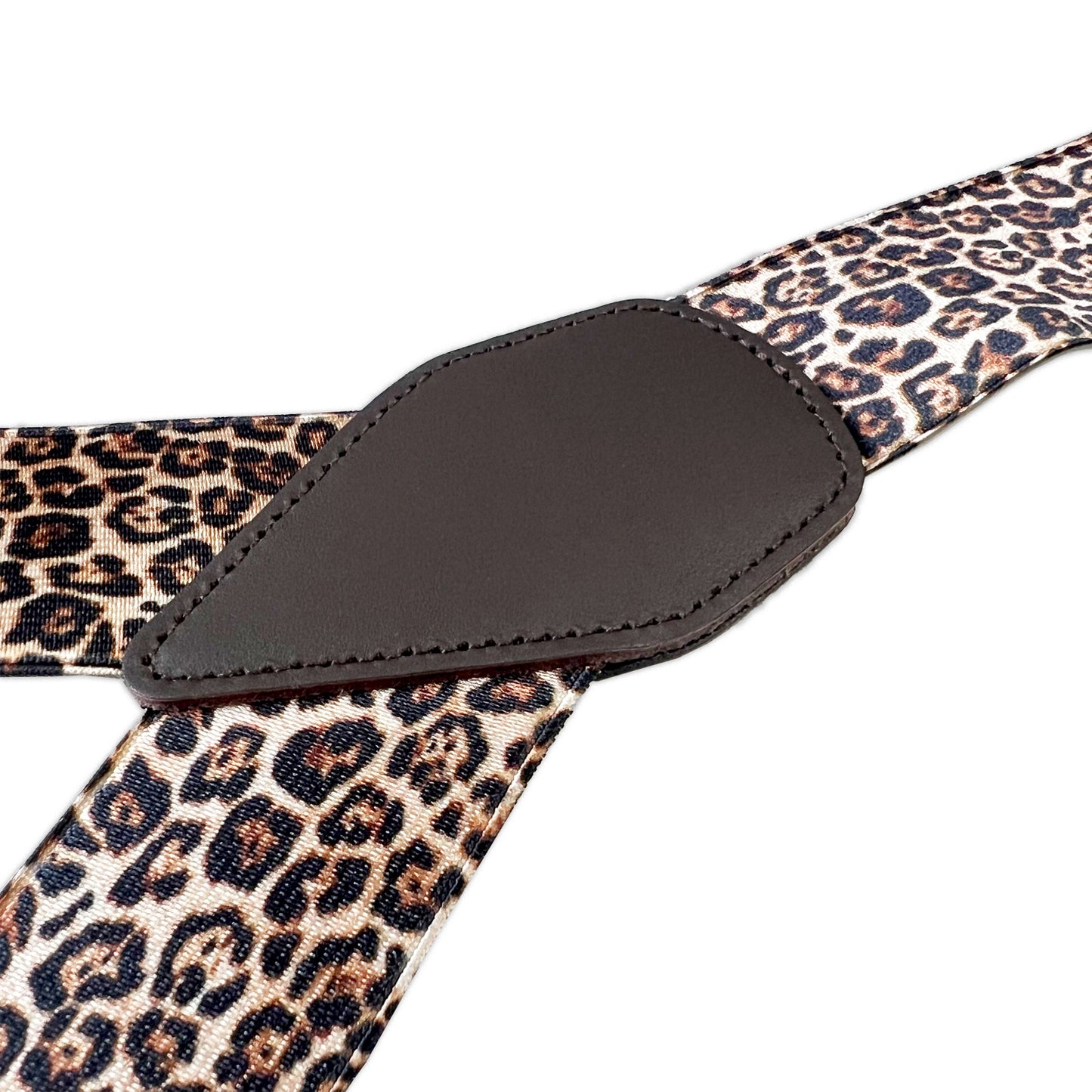 GEVAERT(ゲバルト) Y型 レオパード柄 サスペンダー ベルギー生地 日本製 ゴム生地 長さ:FREE〜100cm×幅3.5cm ヒョウ柄 メンズ レディース ユニセックス アメカジ コーディネート パーティー イベント ファッション小物