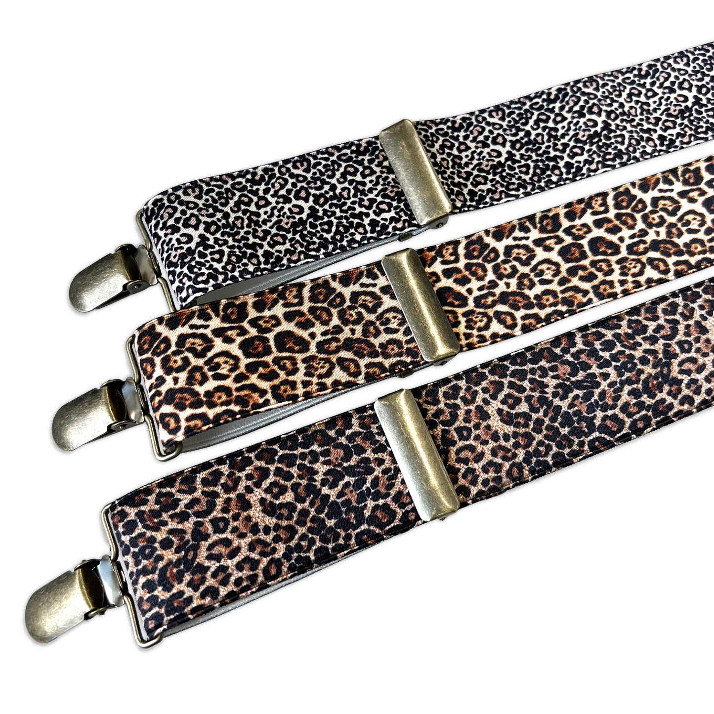 GEVAERT(ゲバルト) Y型 レオパード柄 サスペンダー ベルギー生地 日本製 ゴム生地 長さ:FREE〜100cm×幅3.5cm ヒョウ柄 メンズ レディース ユニセックス アメカジ コーディネート パーティー イベント ファッション小物