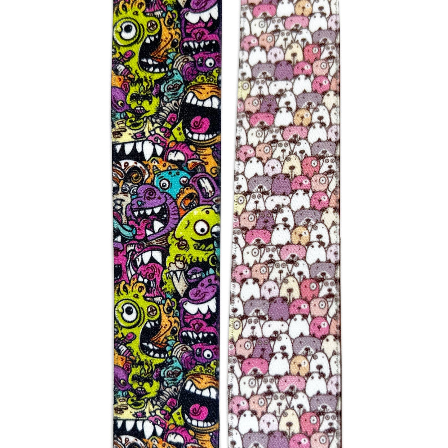 GEVAERT(ゲバルト) Y型モンスター柄 ドッグ柄 サスペンダー ベルギー生地 日本製 ゴム生地 長さ:FREE〜100cm×幅3.5cm ゴム メンズ レディース ユニセックス アメカジ コーディネート パーティー ファッション小物