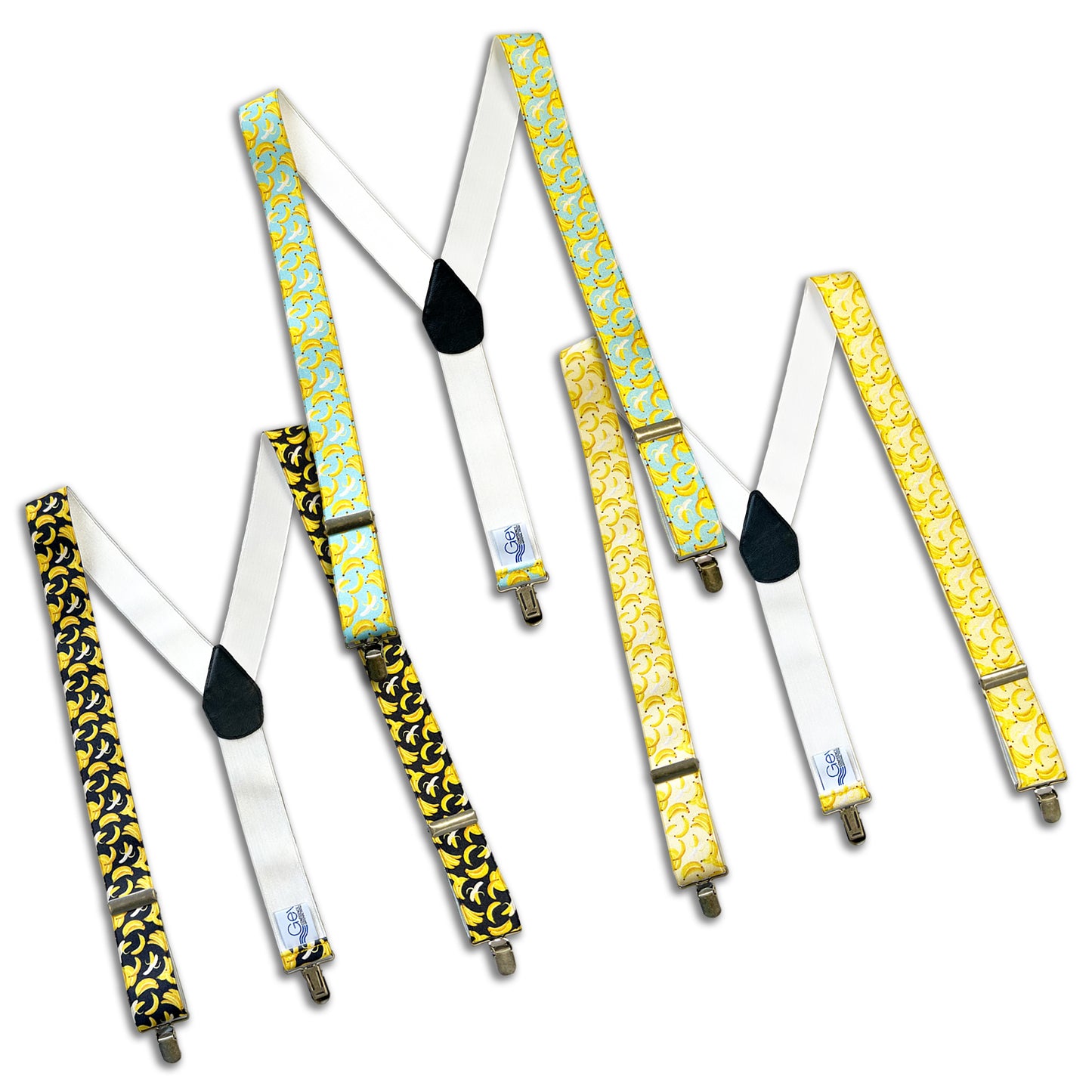 GEVAERT(ゲバルト) Y型バナナ柄 サスペンダー ベルギー生地 日本製 ゴム生地 長さ:FREE〜100cm×幅3.5cm メンズ レディース ユニセックス アメカジ コーディネート ファッション小物