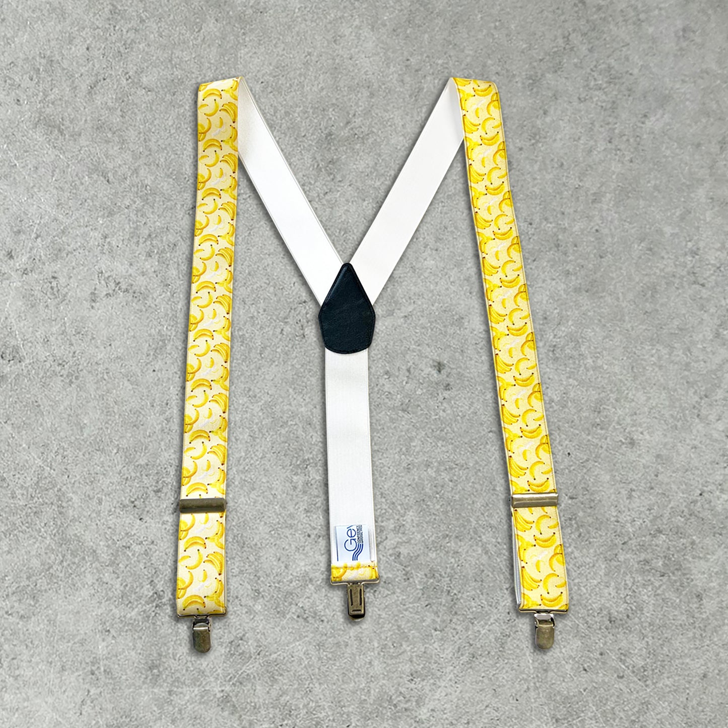 GEVAERT(ゲバルト) Y型バナナ柄 サスペンダー ベルギー生地 日本製 ゴム生地 長さ:FREE〜100cm×幅3.5cm メンズ レディース ユニセックス アメカジ コーディネート ファッション小物