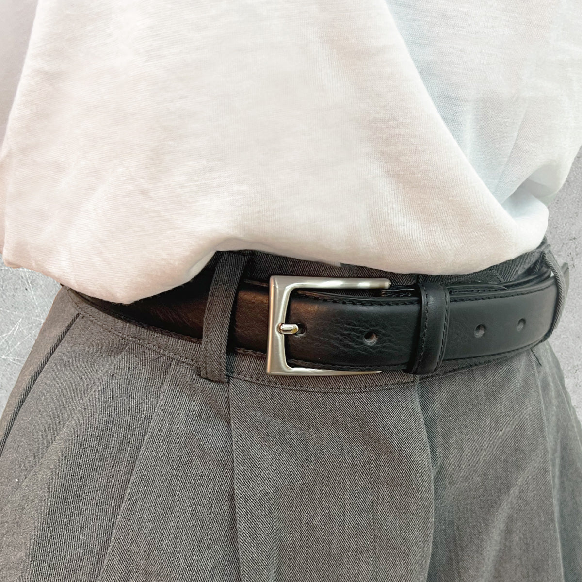 イタリアンレザーベルト サイズ調整OK  ビジネス プレゼント 祝い 本革 レザー 紳士 メンズ 日本製