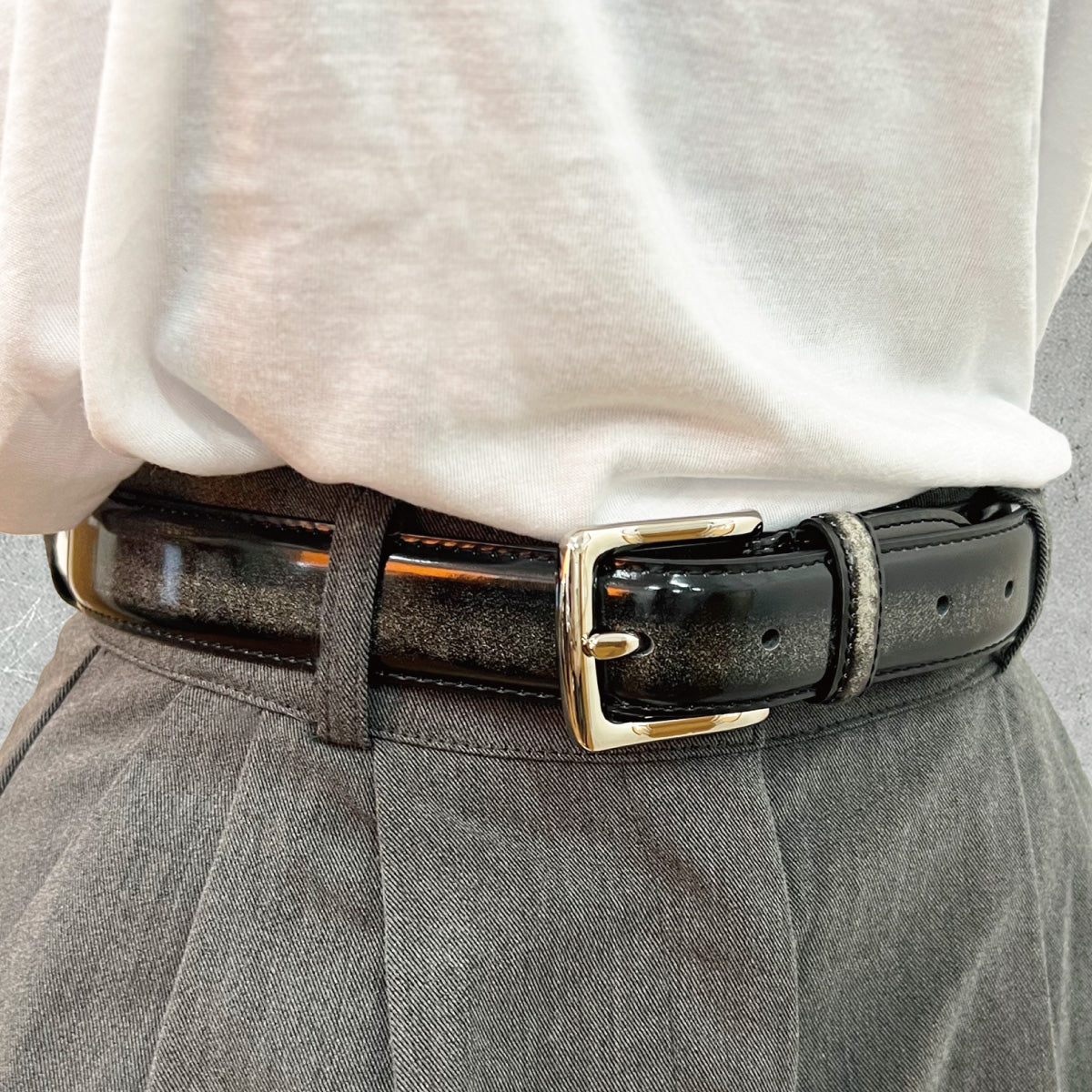 アドバンガラスレザーベルト  サイズ調整OK プレゼント 祝い 本革 レザー 紳士 メンズ 日本製