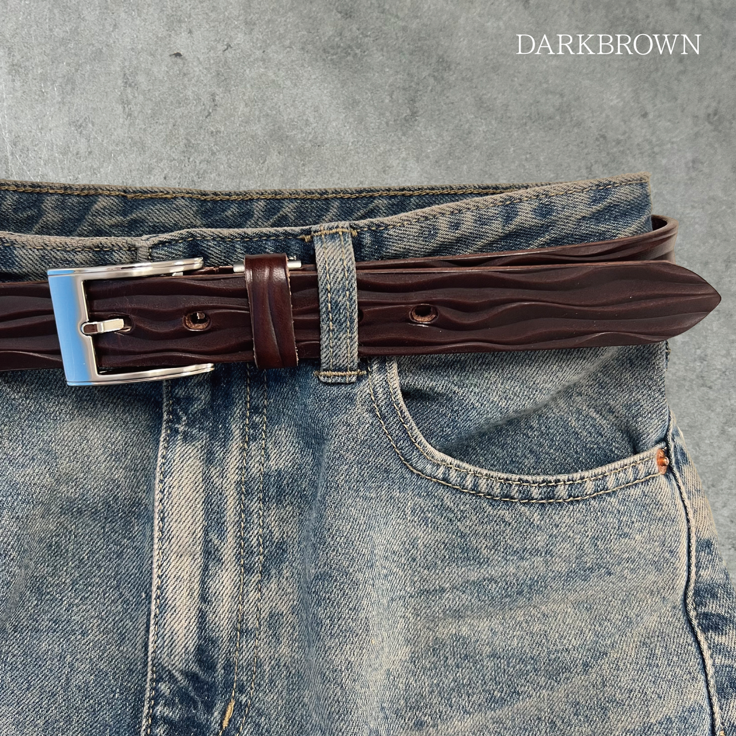 栃木レザー波型ビジネスベルト 牛革 サイズ調整OK 長さ約108cm 幅2.8cm ビジネス スーツ 紳士 カジュアル 本革 プレゼント 祝い メンズ レディース