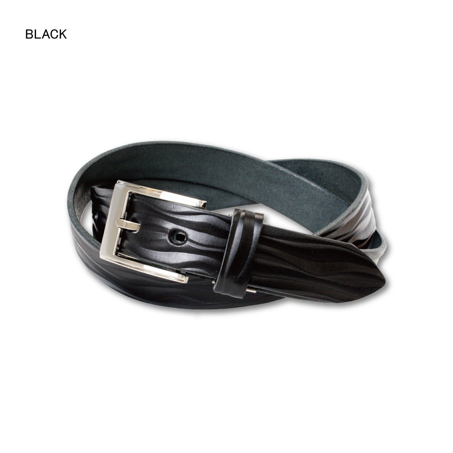 栃木レザー波型ビジネスベルト 牛革 サイズ調整OK 長さ約108cm 幅2.8cm ビジネス スーツ 紳士 カジュアル 本革 プレゼント 祝い メンズ レディース