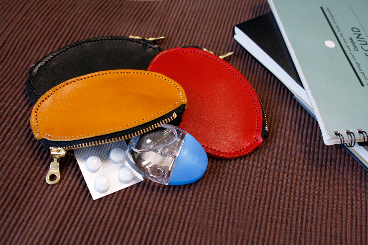 栃木レザー たまご型ミニコインケース 牛革 革小物 本革 日本製 ベジタブル タンニン 鞣し サイズ7.5cm×11cm カジュアル ミニ 小銭入れ セカンド財布 ファッション小物 プレゼント