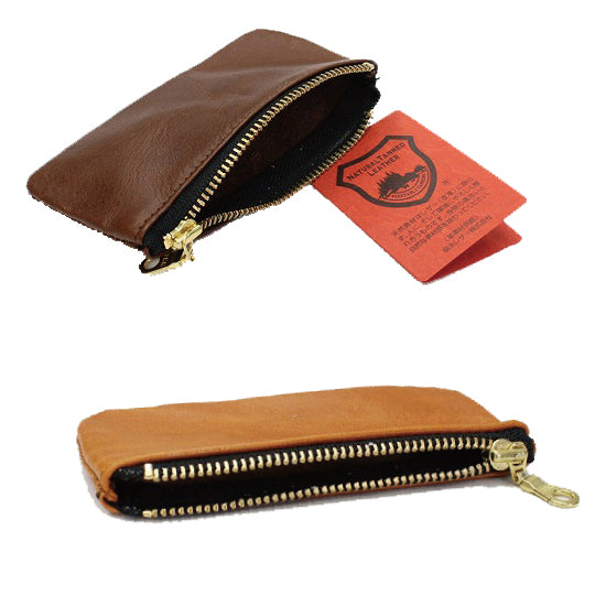 栃木レザー ポーチ型コインケース 牛革  革小物 本革 日本製 ベジタブル タンニン 鞣し サイズ6.5cm×11.5cm カジュアル ミニ 小銭入れ セカンド財布 ファッション小物 プレゼント ユニセックス