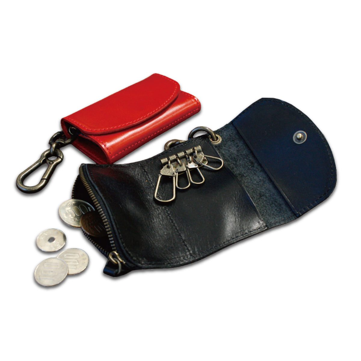 Tochigi Leather Multi-Smart Key Case, Genuine Cowhide Leather, Made in Japan, Vegetable Tanned, Size: 12 x 7.5m, Business/Casual, Key Holder, Smart Key, Fashion Accessory, Gift