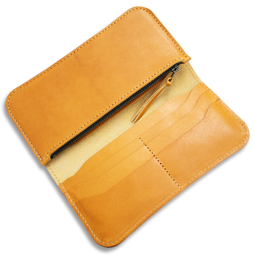 Tochigi Leather Long Wallet, Genuine Cowhide Leather, Made in