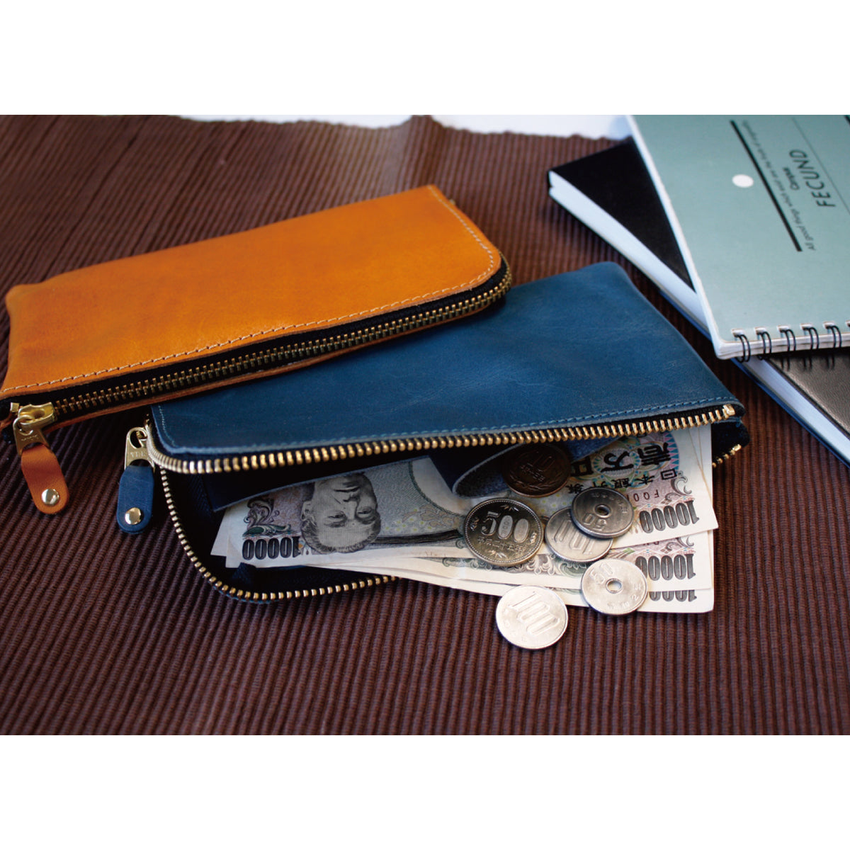 Tochigi Leather Long Flap Wallet, Genuine Cowhide Leather, Made in Japan, Vegetable Tanned, Size 20 x 9.5cm, Business Multi-Purpose Case, Gift, Fashion Accessory