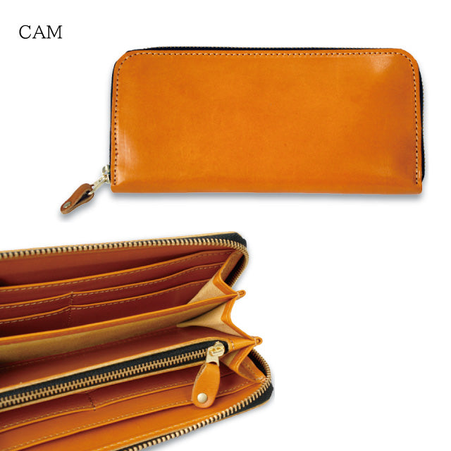 栃木レザー ラウンドファスナー長財布 牛革 革小物 本革 日本製 ベジタブル タンニン 鞣し サイズ20×9.5cm プレゼント ギフト ビジネス 収納 ロングウォレット ファッション小物