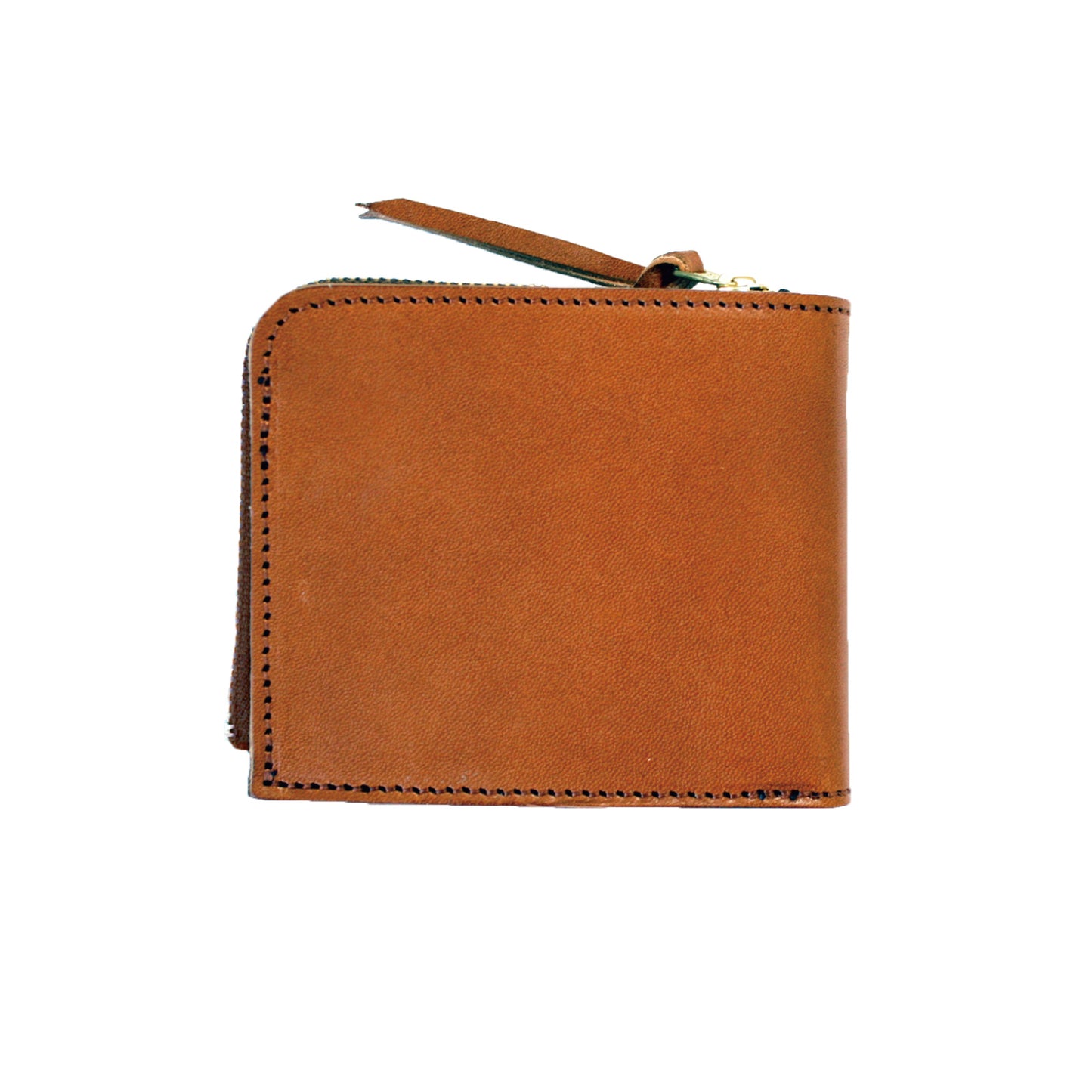 栃木レザー L字型ファスナー付き二つ折り財布 ミニ財布 日本製 牛革 本革 ベジタブル タンニン 鞣し サイズ10.5×9cm プレゼント ビジネス ファッション小物