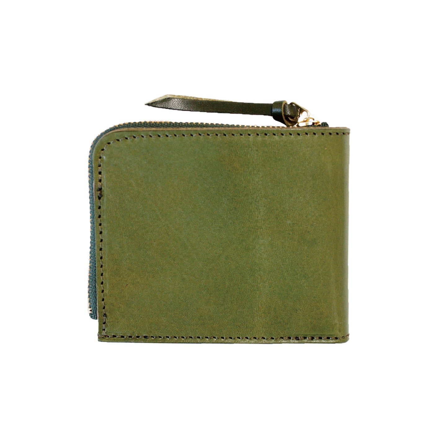 栃木レザー L字型ファスナー付き二つ折り財布 ミニ財布 日本製 牛革 本革 ベジタブル タンニン 鞣し サイズ10.5×9cm プレゼント ビジネス ファッション小物