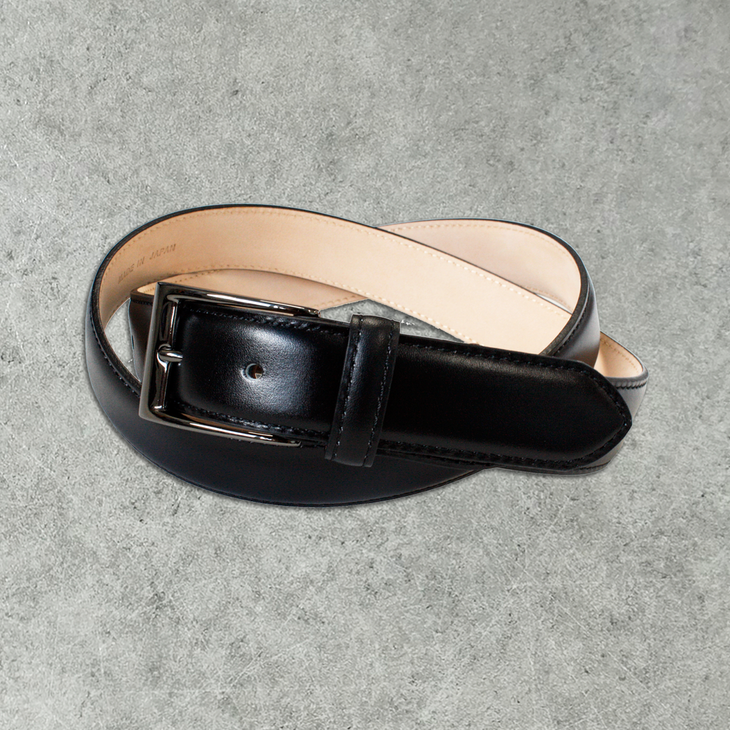 アノネイ社 ボックスカーフベルト サイズ調整OK 本革 冠婚葬祭 紳士 ビジネス 祝い レザー メンズ 日本製 プレゼント