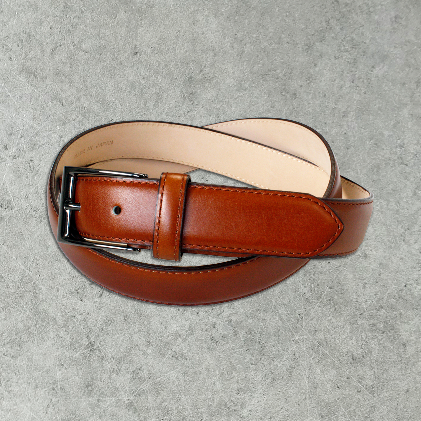 アノネイ社 ボックスカーフベルト サイズ調整OK 本革 冠婚葬祭 紳士 ビジネス 祝い レザー メンズ 日本製 プレゼント