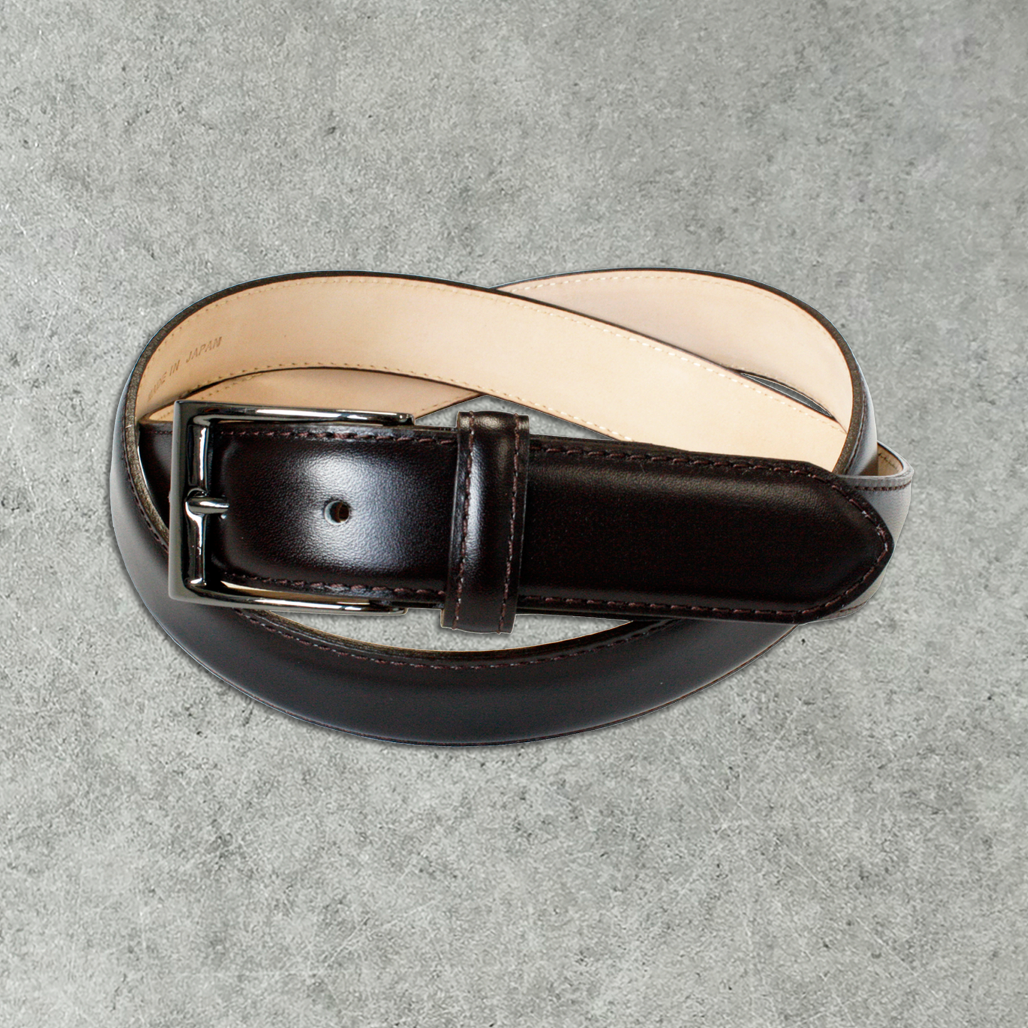 アノネイ社 ボックスカーフベルト サイズ調整OK 本革 冠婚葬祭 紳士 ビジネス 祝い レザー メンズ 日本製 プレゼント