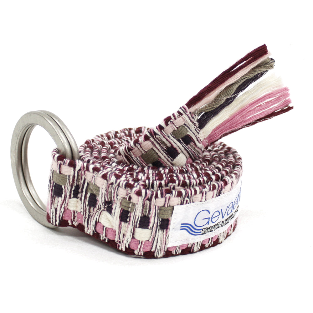 GEVAERT(ゲバルト) Wリングビビッドシャギーベルト ベルギー生地 日本製 ベルト長さ：約120cm ベルト幅：4cm サイズフリー カジュアル メンズ レディース ユニセックス ダブルリングバックル 布ベルト