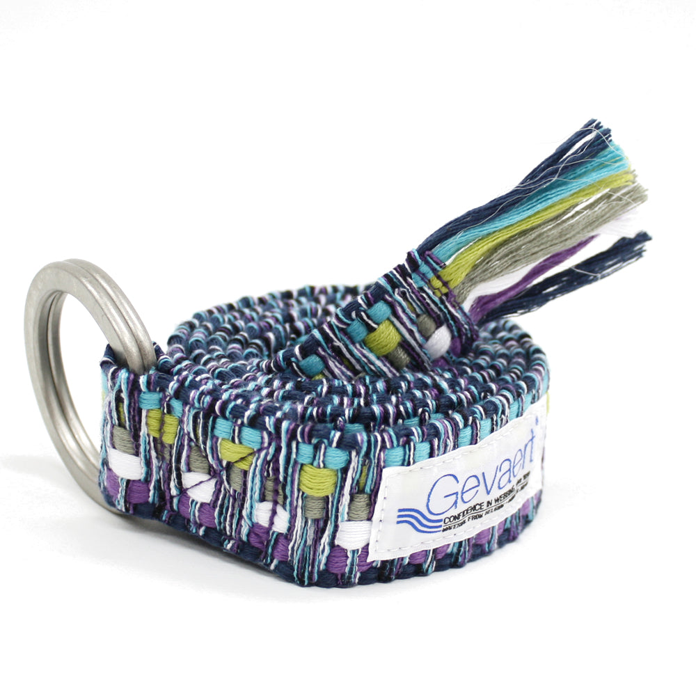 GEVAERT(ゲバルト) Wリングビビッドシャギーベルト ベルギー生地 日本製 ベルト長さ：約120cm ベルト幅：4cm サイズフリー カジュアル メンズ レディース ユニセックス ダブルリングバックル 布ベルト